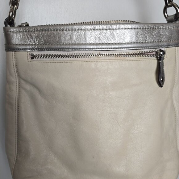 COACH Ashley Silver and ivory Shoulder Bag- crossbody bag not included - Picture 12 of 13